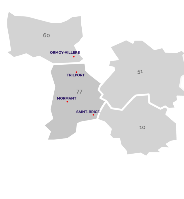 Carte des implantation Bouchard Manutention